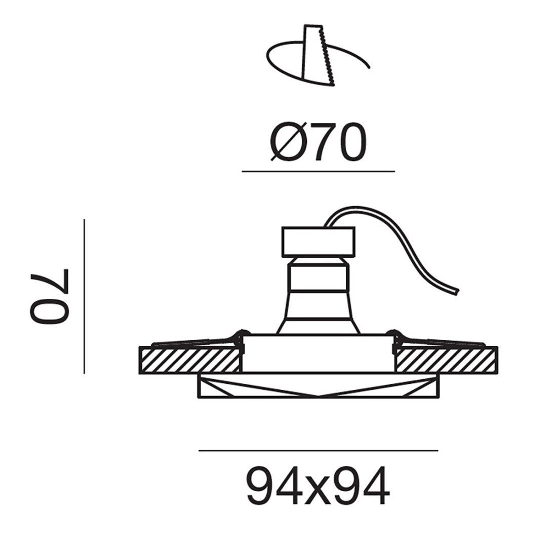 Faretto incasso bianco gea led gfa1180 gu10 led ip20 alluminio lampada soffitto quadrato