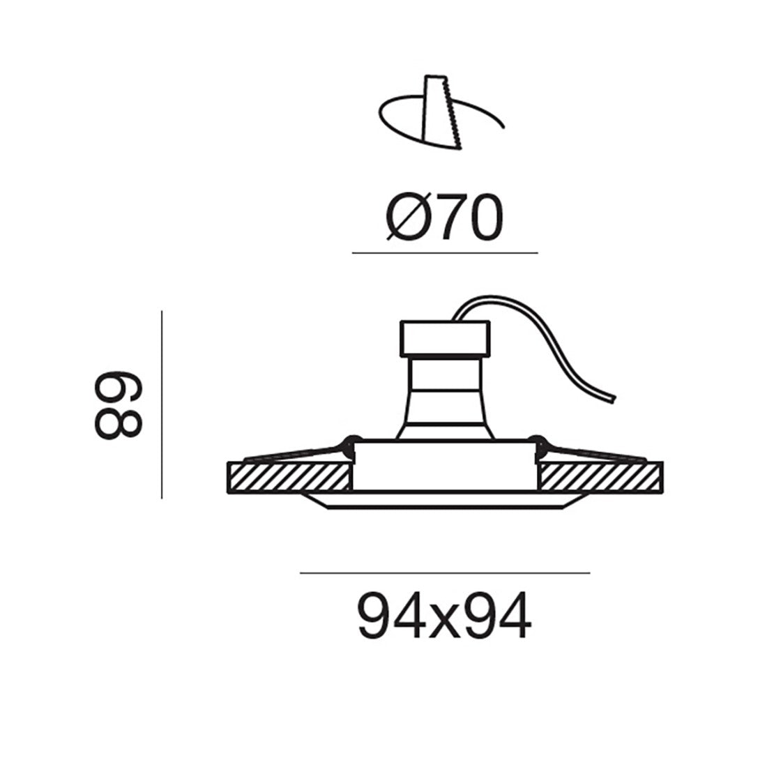 Faretto incasso bianco gea led gfa1190 gu10 led ip20 alluminio lampada soffitto quadrato