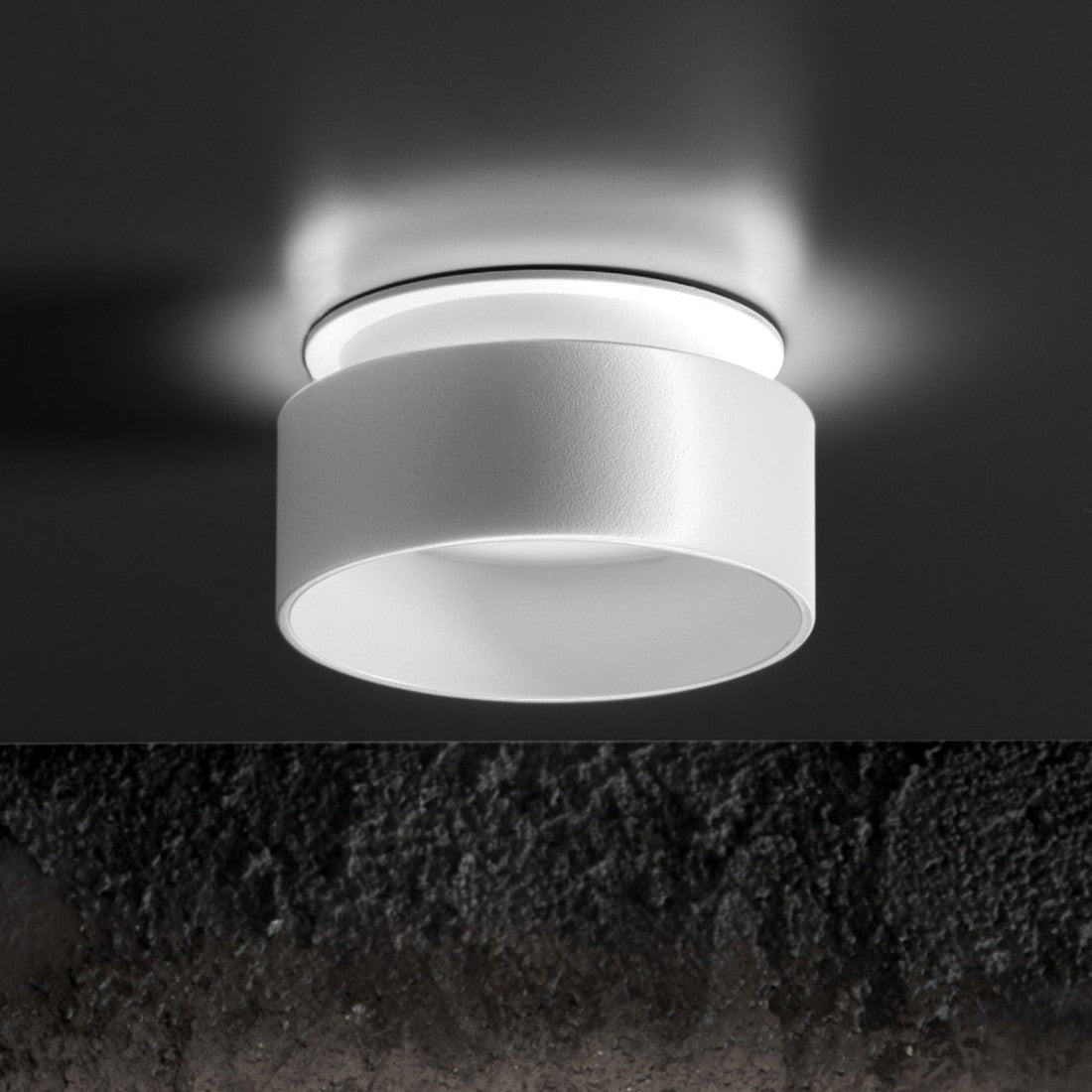 Faretto incasso bianco gea led gfa1210 gu10 led ip20 alluminio metacrilato lampada soffitto biemissione