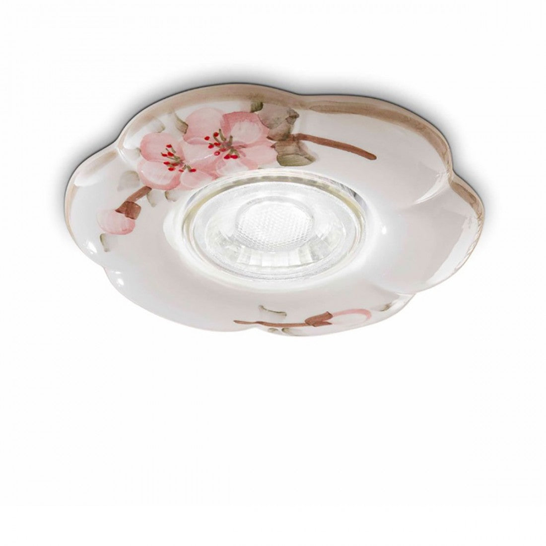 Faretto incasso led classico ferroluce pescara c483 gu10 ceramica spot, ceramica-gesso 70- dec- fdp