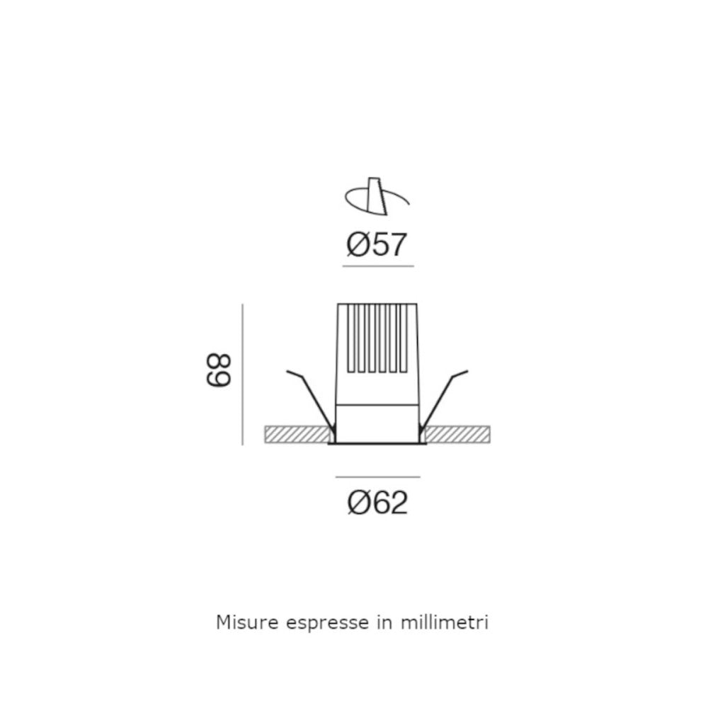 Faretto incasso moderno gea led gfa1414n led alluminio spot