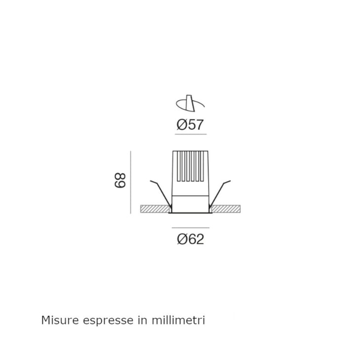 Faretto incasso moderno gea led gfa1415c led alluminio spot