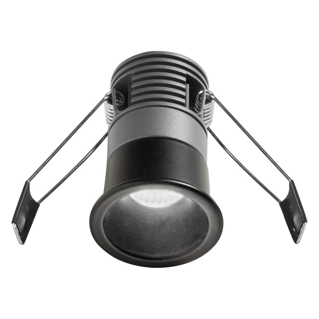 Faretto incasso nero alluminio gea led gfa1111c led 3000k 400lm spot tondo moderno led integrato