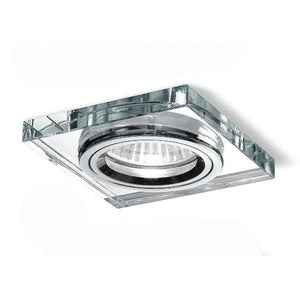 Faretto incasso vetro gea led ophelia gfa321 led spot quadrato moderno specchio interni gu10