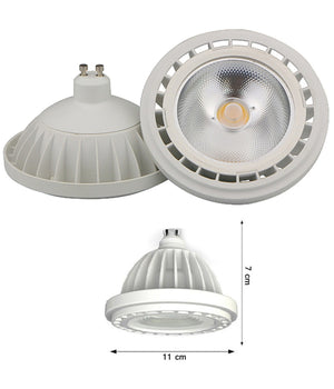 Faretto Lampada A Led Cob Gu10 20w Ar111 1800lumen Luce Calda Fredda Colore  -bianco Caldo      -