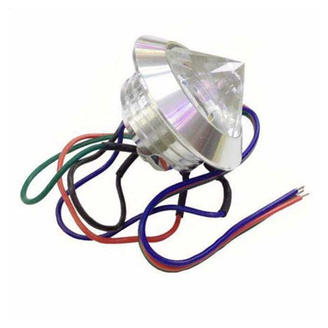 Trade Shop - Faretto Lampada A Soffitto Led Diamante Effetto Cristallo 3w 5v Luce Rgb Ls16-rgb         