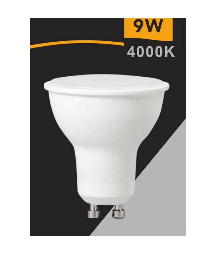 Faretto Lampadina Led 9 Watt Gu10 Luce Calda Naturale Fredda Opaco 220° Gu10-9w         