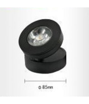 Faretto Led A Superficie Orientabile 7watt Luce Naturale Fredda Ip20 Nero F-7w-n         