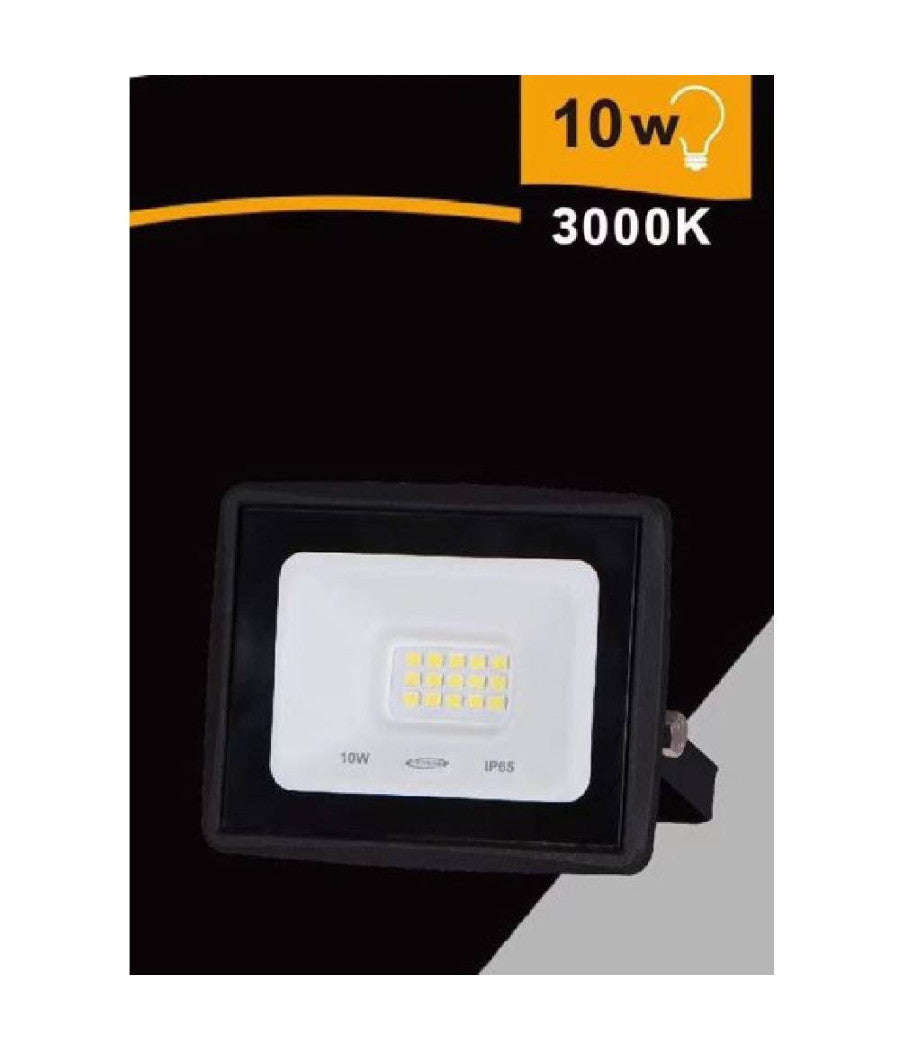 Faretto Led Faro 10 Watt 900 Lm Ip65 Nero Luce Fredda Naturale Calda Ek02-10w-n         