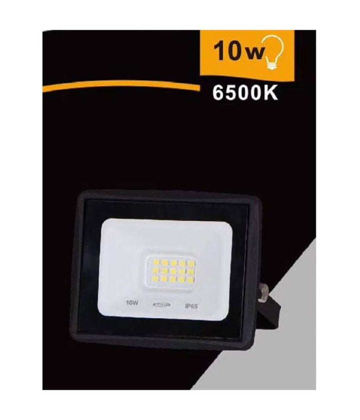 Faretto Led Faro 10 Watt 900 Lm Ip65 Nero Luce Fredda Naturale Calda Ek02-10w-n  -bianco Freddo      -