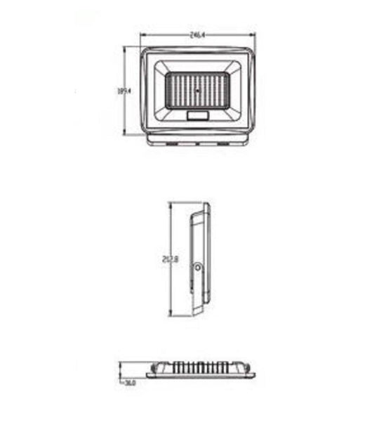 Faretto Led Faro 100 W 9000lm Ip65 Bianco Luce Calda Naturale Fredda Ek02-100w-b         