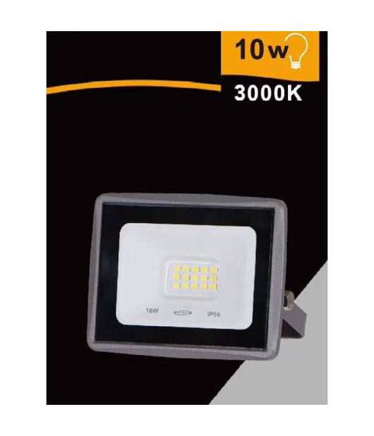 Faretto Led Faro 10watt 900 Lm Ip65 Grigio Luce Naturale Calda Fredda Ek02-10w-g  -bianco Caldo      -