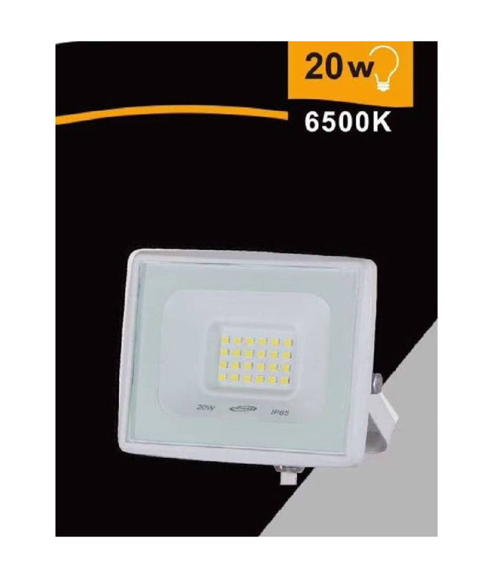 Faretto Led Faro 20 W 1800 Lm Ip65 Bianco Luce Calda Naturale Fredda Ek02-20w-b  -bianco Freddo      -