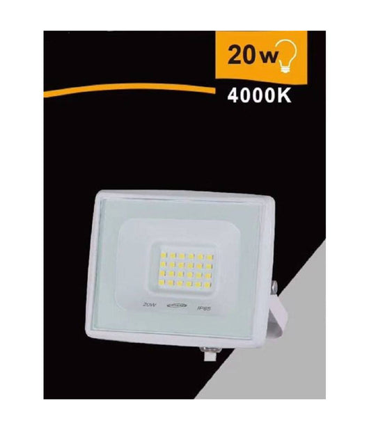 Faretto Led Faro 20 W 1800 Lm Ip65 Bianco Luce Calda Naturale Fredda Ek02-20w-b  -bianco Naturale      -