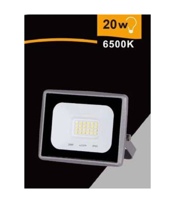 Faretto Led Faro 20 W 1800 Lm Ip65 Grigio Luce Calda Fredda Naturale Ek02-20w-g         