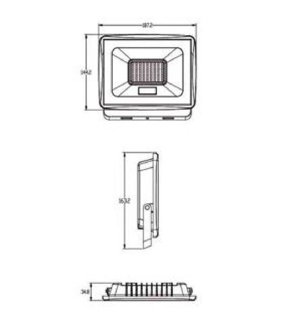 Faretto Led Faro 50 W 4500 Lm Ip65 Bianco Luce Calda Naturale Fredda Ek02-50w-b         