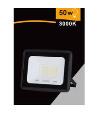 Faretto Led Faro 50 Watt 4500 Lm Ip65 Nero Luce Calda Fredda Naturale Ek02-50w-n         