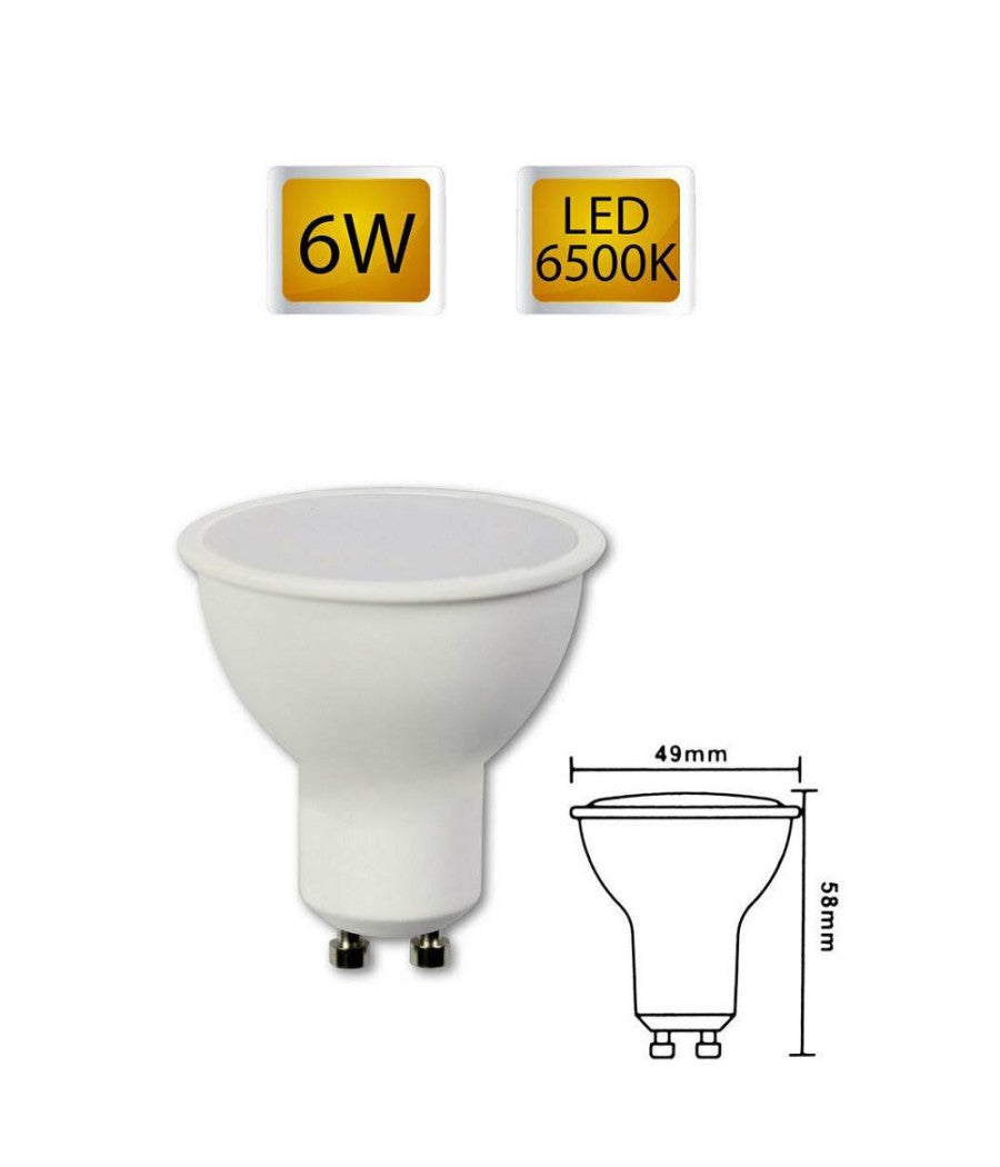 Faretto Led Gu10 6 Watt Lampadina Gu10-04 Luce Fredda Calda Naturale         