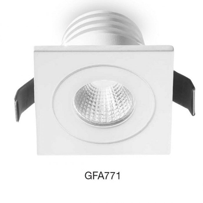 Faretto led incasso alluminio gea led alya gfa771c spot quadrato controsoffitto moderno