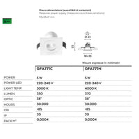 Faretto led incasso alluminio gea led alya gfa771c spot quadrato controsoffitto moderno