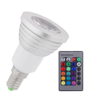 Faretto Led Luce Rgb Programmabile Multicolor E27 Gu10 E14 Mr16 Con Telecomando         