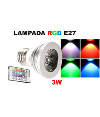 Faretto Led Luce Rgb Programmabile Multicolor E27 Gu10 E14 Mr16 Con Telecomando        -e27-