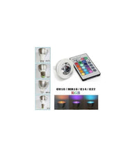 Faretto Led Luce Rgb Programmabile Multicolor E27 Gu10 E14 Mr16 Con Telecomando         