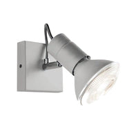 Faretto moderno illuminando zeus 1 bn e27 led spot orientabile parete soffitto