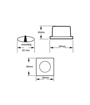 Faretto Punto Luce A Led Ad Incasso 1 Watt 220v Cielo Stellato Quadrato Bianco         