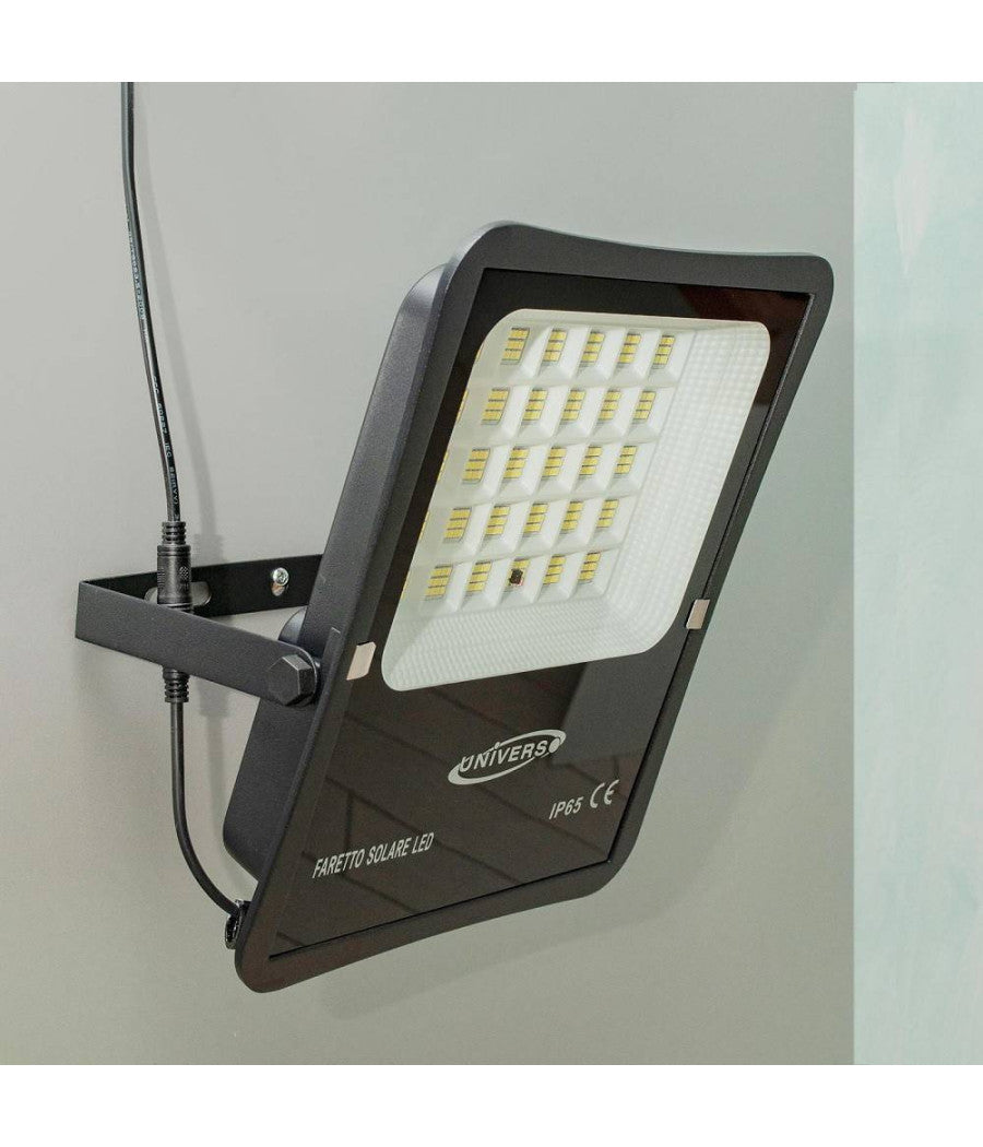 Faro Con Pannello Solare Ip65 E Sensore Crepuscolare Proiettore 50 100 200 300w   300 Watt      