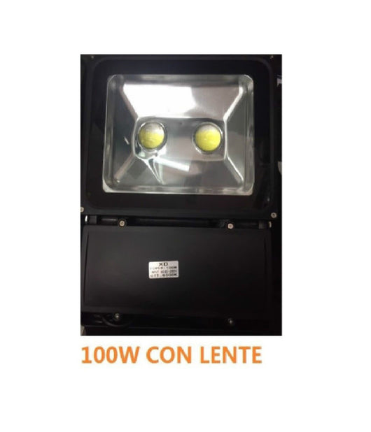 Faro Faretto Led Cob Giove Ip66 Lente 100 W Watt Spot Lampada Luce Freddo Fredda         