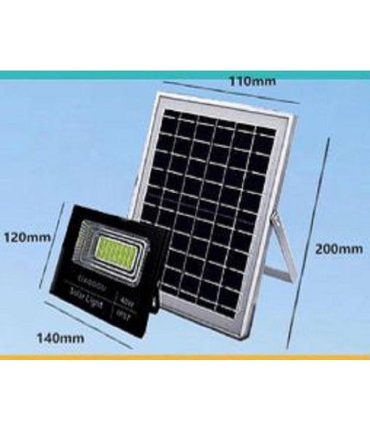 Faro Faretto Led Pannello Solare Fotovoltaico Ip67 40 W Con Telecomando Led-8191         