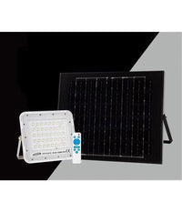 Faro Faretto Pannello Solare 100 W Luce Fredda 6500k Ip65 Telecomando S12a-100w         