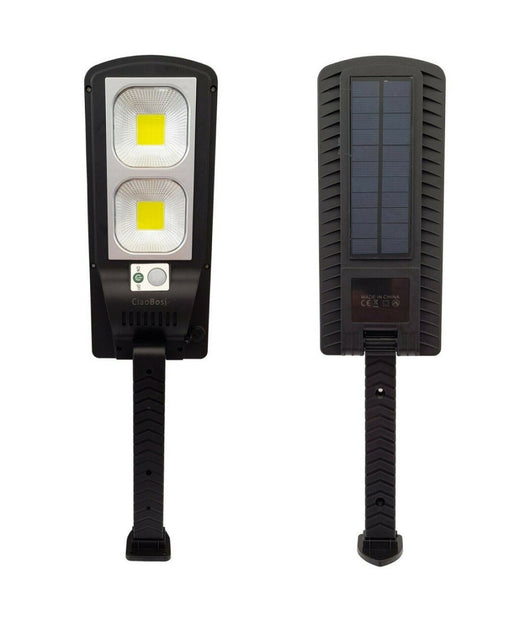 Faro Lampione Stradale Pannello Solare Fotovoltaico Sensore 120w 60 Led Cob 9330         