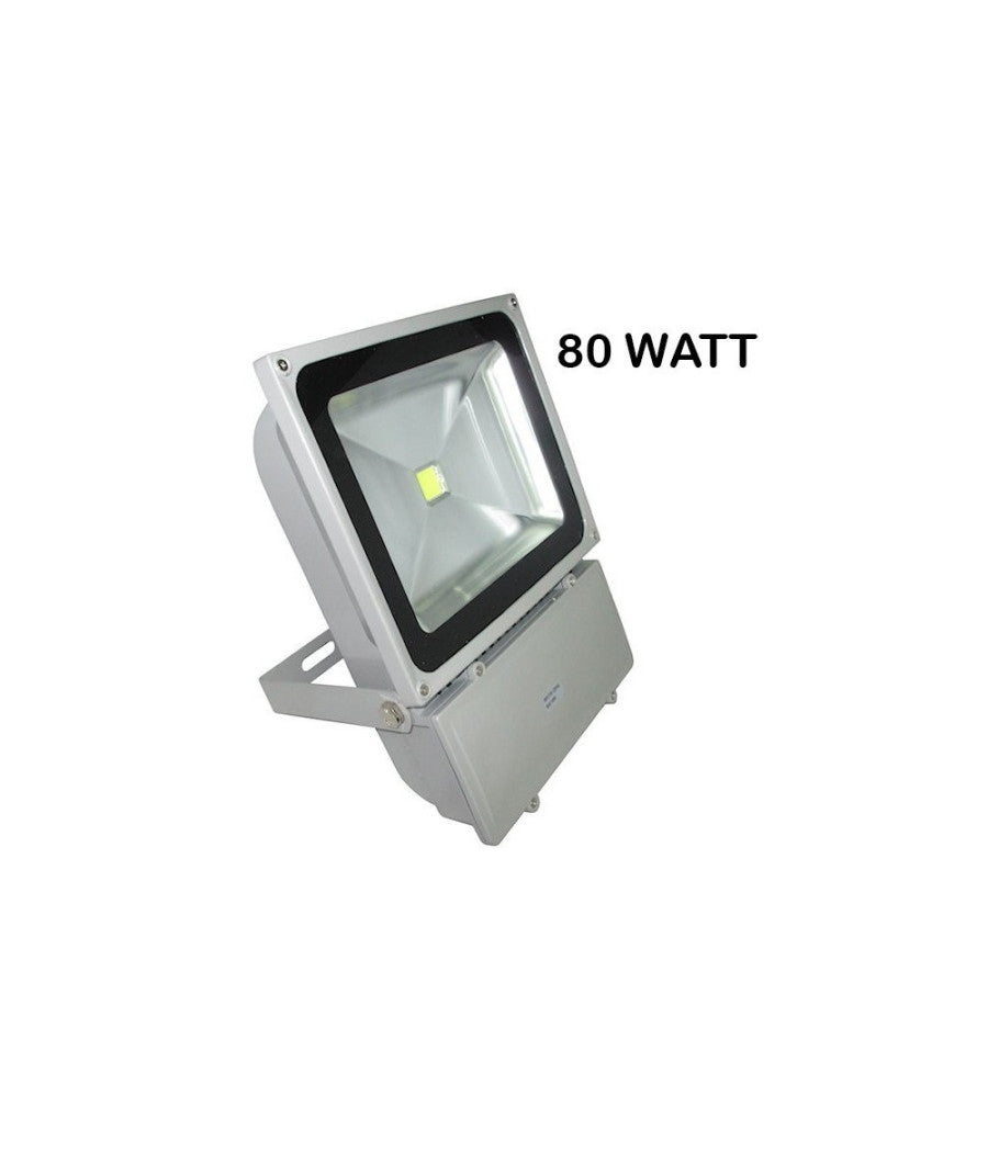 Faro Led Slim Faretto Luce Calda Alta Luminosita' 10w 20w 30w 50w 80w 100w Ip66   80 Watt      