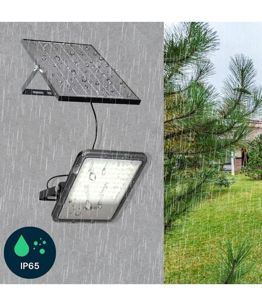 Faro Solare Led 120 W Ip65 Sensore Crepuscolare Faretto Dimmerabile Telecomando         