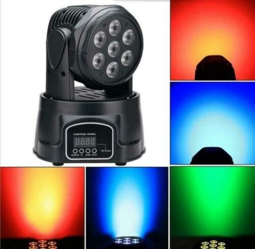 Faro Strobo RGB DJ Faretto 7 LED X 10W testa rotante 360° Colori Eeffetto Disco - ZENCOCCO