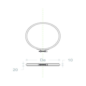 Fascetta di bloccaggio in rame per tubo da 100mm - 1pz