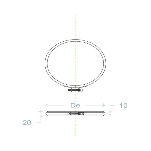 Fascetta di bloccaggio in rame per tubo da 100mm - 1pz