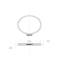 Fascetta di bloccaggio in rame per tubo da 130mm - 1pz