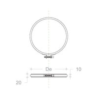 Fascetta di bloccaggio inox per tubi canna fumaria - 1pz, diametro 250mm