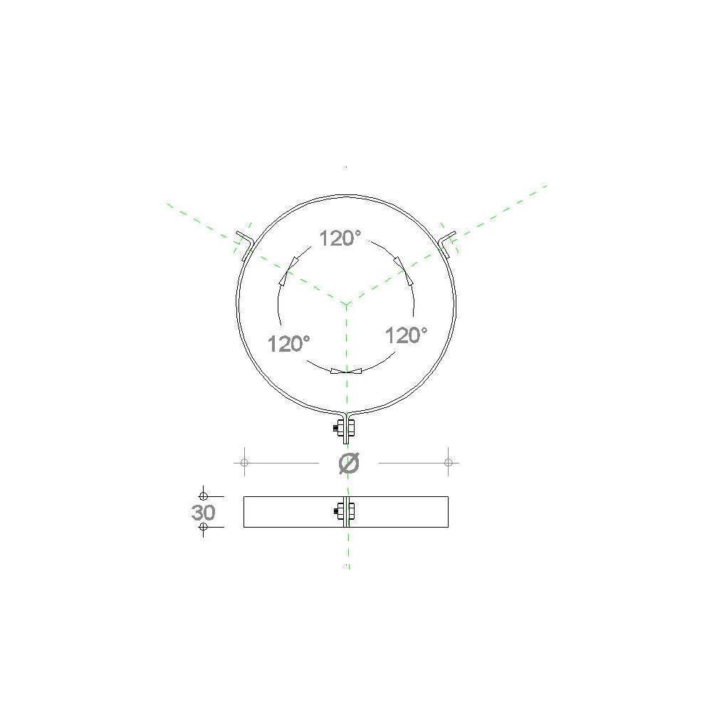 Fascetta inox da 140mm per cavi tiranti