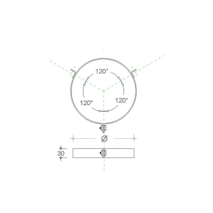 Fascetta inox da 140mm per cavi tiranti