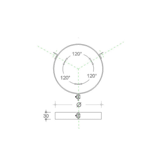 Fascetta inox da 160mm per cavi tiranti