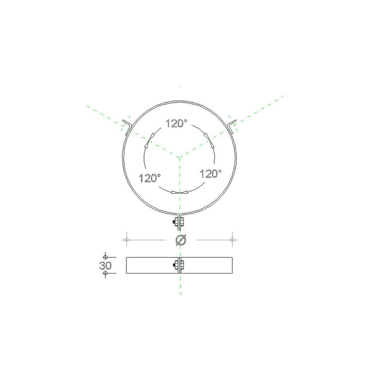 Fascetta inox da 230mm per cavi tiranti