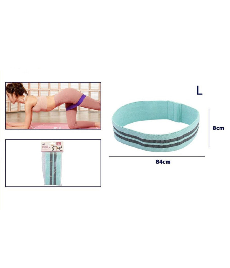 Fascia Elastica Esercizi Bande Resistenza Allenamento Yoga Fitness Antiscivolo  Azzurro   L    