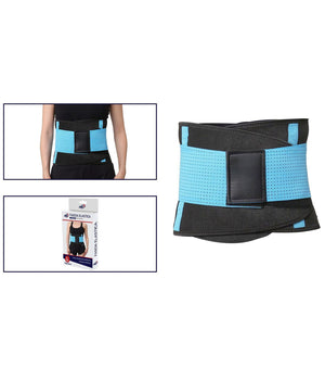 Fascia Lombare Supporto Per La Schiena Cintura Di Sostegno Trainer Pancia Unisex  Celeste   Xl    