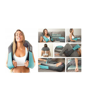 Fascia Massaggiante Termico Neck Ergonomico Calore Shiatsu Collo Spalle Schiena         