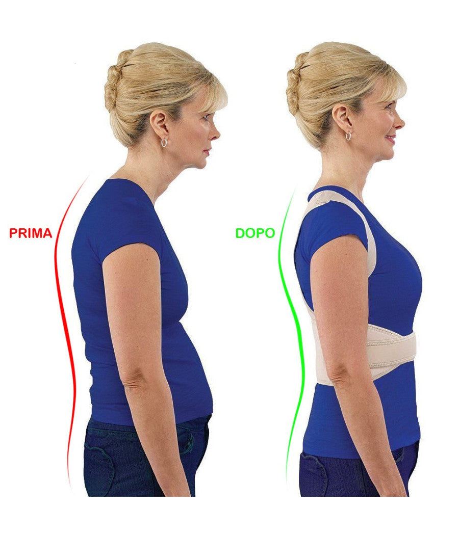 Fascia Posturale Tutore Correttore Postura Schiena Raddrizza Spina Dorsale         