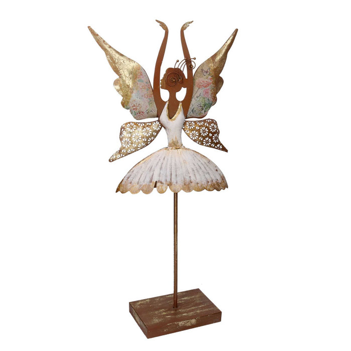 Fatina metallo ballerina bianco cm37x12h68